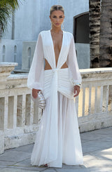 Andrina Maxi Dress - Ivory Dress Babyboo Fashion Premium Exclusive Design