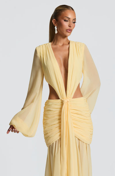 Collective Dress - Andrina Maxi Dress - Lemon image 4