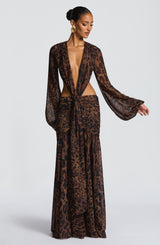 Andrina Maxi Dress - Leopard Print Dress Babyboo Fashion Premium Exclusive Design