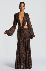 Andrina Maxi Dress - Leopard Print Dress Babyboo Fashion Premium Exclusive Design