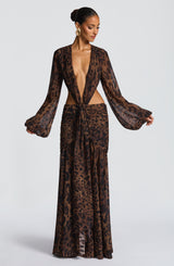 Andrina Maxi Dress - Leopard Print Dress Babyboo Fashion Premium Exclusive Design