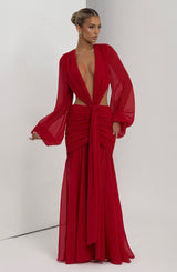 Andrina Maxi Dress - Red Dress Babyboo Fashion Premium Exclusive Design