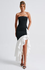 Angelina Maxi Dress - Black/White Dress Babyboo Fashion Premium Exclusive Design