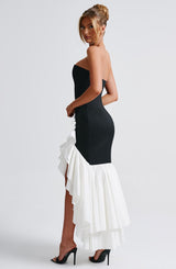Angelina Maxi Dress - Black/White Dress Babyboo Fashion Premium Exclusive Design