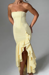 Angelina Maxi Dress - Lemon Dress Babyboo Fashion Premium Exclusive Design