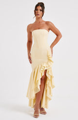 Angelina Maxi Dress - Lemon Dress Babyboo Fashion Premium Exclusive Design