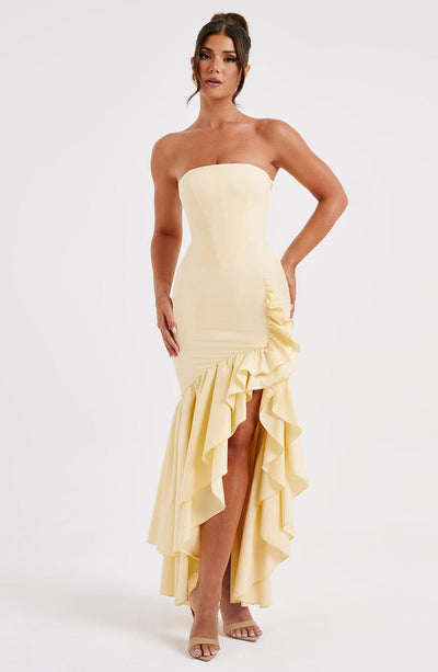 Collective Dress - Angelina Maxi Dress - Lemon image 6