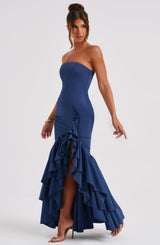 Angelina Maxi Dress - Navy Dress Babyboo Fashion Premium Exclusive Design