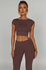 Anika Top - Chocolate Tops Babyboo Fashion Premium Exclusive Design