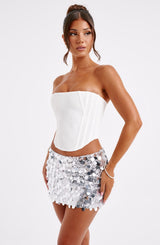 Anissa Mini Skirt - Silver Skirt Babyboo Fashion Premium Exclusive Design