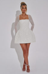 Annabelle Mini Dress - Ivory Dress Babyboo Fashion Premium Exclusive Design