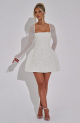 Annabelle Mini Dress - Ivory Dress Babyboo Fashion Premium Exclusive Design