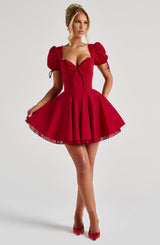 Annie Mini Dress - Red Dress Babyboo Fashion Premium Exclusive Design