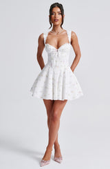 Antonella Mini Dress - Multi Floral Print Dress Babyboo Fashion Premium Exclusive Design