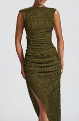 Aphrodite Midi Dress - Khaki Dress Babyboo Fashion Premium Exclusive Design