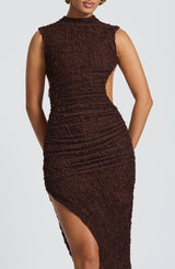 Aphrodite Midi Dress - Plum Brown Dress Babyboo Fashion Premium Exclusive Design