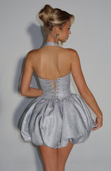 Araminta Mini Dress - Silver Dress Babyboo Fashion Premium Exclusive Design