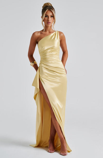 Ariel Maxi Dress - Lemon - View 5 | Shop Formal Dress