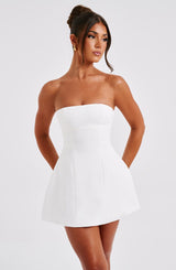 Asha Mini Dress - Ivory Dress XS Babyboo Fashion Premium Exclusive Design