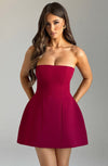 Asha Mini Dress - Wine Dress Babyboo Fashion Premium Exclusive Design