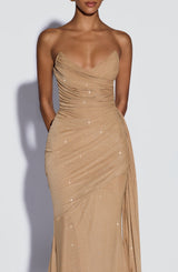 Ashika Maxi Dress - Gold Sparkle Dress Babyboo Fashion Premium Exclusive Design