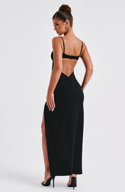 Shop Formal Dress - Asteria Maxi Dress - Black third image