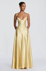 Asterin Maxi Dress - Lemon Dress XS Babyboo Fashion Premium Exclusive Design