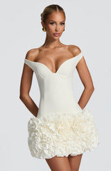 Aveta Mini Dress - Ivory Dress Babyboo Fashion Premium Exclusive Design