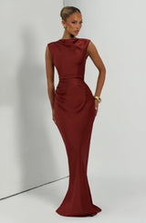 Avielle Maxi Dress - Deep Rust Dress Babyboo Fashion Premium Exclusive Design