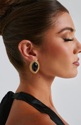 Azra Earrings - Black/Gold Accessories ONE SIZE Babyboo Fashion Premium Exclusive Design
