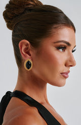 Azra Earrings - Black/Gold Accessories ONE SIZE Babyboo Fashion Premium Exclusive Design