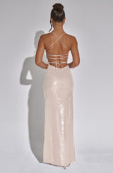 Bells Maxi Dress - Nude Dress Babyboo Fashion Premium Exclusive Design