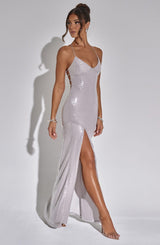 Bells Maxi Dress - Silver Dress Babyboo Fashion Premium Exclusive Design