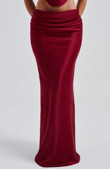 Bernadette Maxi Skirt - Burgundy Skirt Babyboo Fashion Premium Exclusive Design
