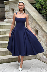 Betty Midi Dress - Navy Dress Babyboo Fashion Premium Exclusive Design
