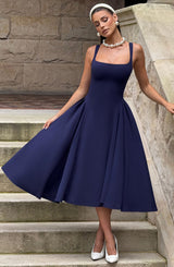 Betty Midi Dress - Navy Dress Babyboo Fashion Premium Exclusive Design