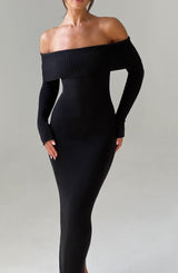 Beverley Knit Maxi Dress - Black Dress Babyboo Fashion Premium Exclusive Design