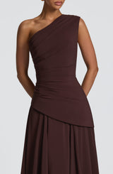 Bianca Maxi Dress - Plum Brown Dress Babyboo Fashion Premium Exclusive Design