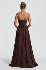Bianca Maxi Dress - Plum Brown Dress Babyboo Fashion Premium Exclusive Design
