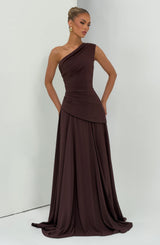 Bianca Maxi Dress - Plum Brown Dress Babyboo Fashion Premium Exclusive Design