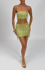 Blaise Mini Skirt - Olive Skirt Babyboo Fashion Premium Exclusive Design