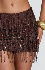 Blaise Mini Skirt - Plum Brown Skirt Babyboo Fashion Premium Exclusive Design