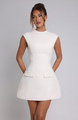 Blake Mini Dress - Ivory Dress Babyboo Fashion Premium Exclusive Design