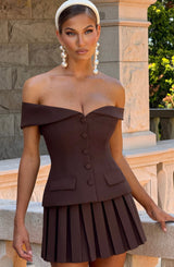 Blakely Top - Plum Brown Tops Babyboo Fashion Premium Exclusive Design