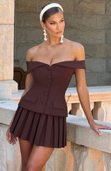 Blakely Top - Plum Brown Tops Babyboo Fashion Premium Exclusive Design