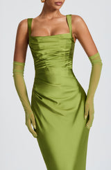 Calanthe Maxi Dress - Olive Dress Babyboo Fashion Premium Exclusive Design