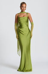 Calanthe Maxi Dress - Olive Dress Babyboo Fashion Premium Exclusive Design
