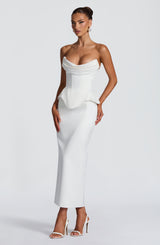 Calliope Midi Skirt - Ivory Skirt Babyboo Fashion Premium Exclusive Design