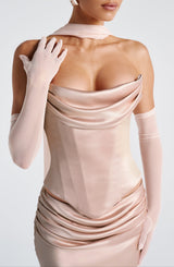Callista Corset - Soft Peach Tops Babyboo Fashion Premium Exclusive Design