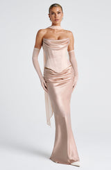 Callista Corset - Soft Peach Tops Babyboo Fashion Premium Exclusive Design
